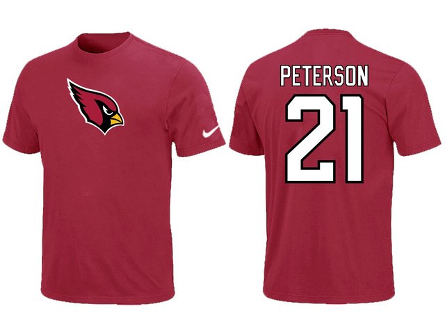 Nike Arizona Cardinals 21 peterson Name & Number T-Shirt Red inbean