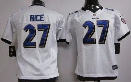 Nike Baltimore Ravens #27 Ray Rice White Game Kids Jersey inbean