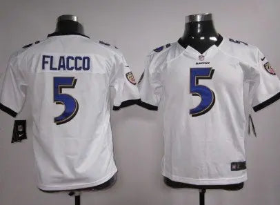 Nike Baltimore Ravens #5 Joe Flacco White Game Kids Jersey inbean