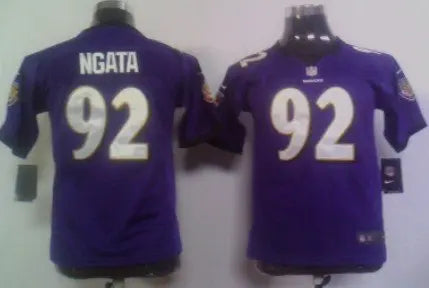 Nike Baltimore Ravens #92 Haloti Ngata Purple Game Kids Jersey inbean