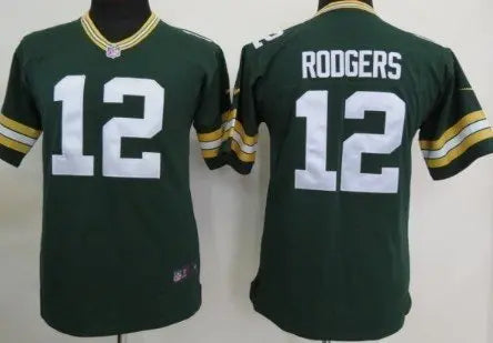 Nike Green Bay Packers #12 Aaron Rodgers Green Game Kids Jersey inbean