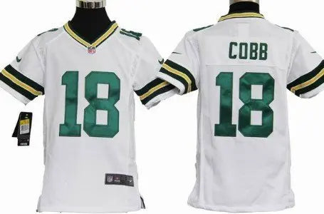 Nike Green Bay Packers #18 Randall Cobb White Game Kids Jersey inbean