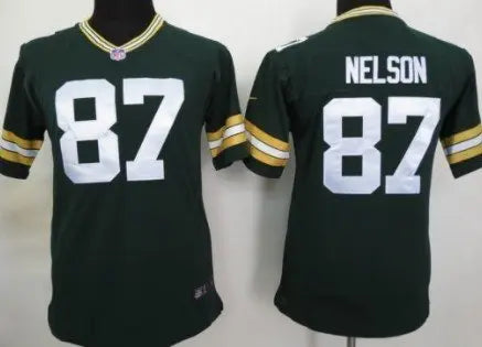 Nike Green Bay Packers #87 Jordy Nelson Green Game Kids Jersey inbean