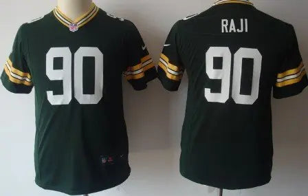 Nike Green Bay Packers #90 B.J. Raji Green Game Kids Jersey inbean