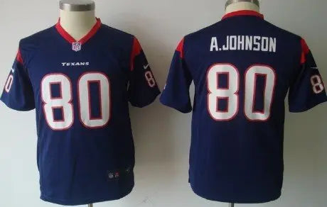 Nike Houston Texans #80 Andre Johnson Blue Game Kids Jersey inbean