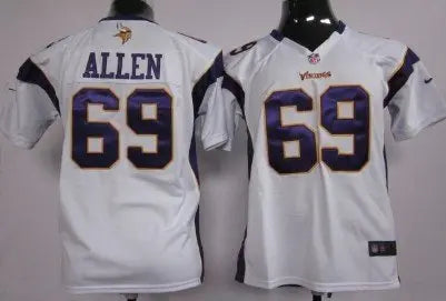 Nike Minnesota Vikings #69 Jared Allen White Game Kids Jersey inbean