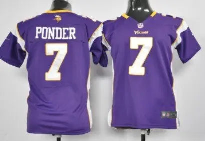 Nike Minnesota Vikings #7 Christian Ponder Purple Game Kids Jersey inbean