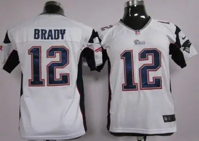 Nike New England Patriots #12 Tom Brady White Game Kids Jersey inbean