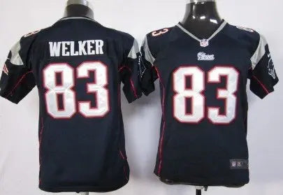 Nike New England Patriots #83 Wes Welker Blue Game Kids Jersey inbean