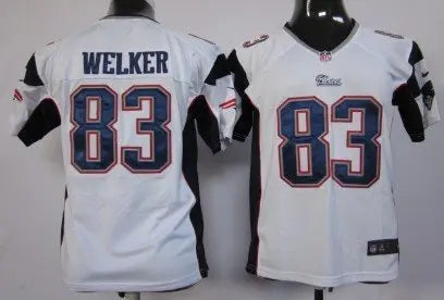 Nike New England Patriots #83 Wes Welker White Game Kids Jersey inbean