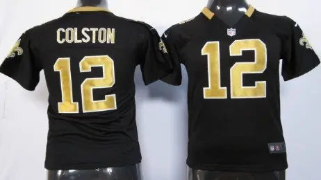 Nike New Orleans Saints #12 Marques Colston Black Game Kids Jersey inbean