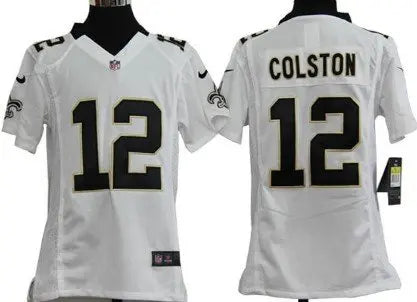 Nike New Orleans Saints #12 Marques Colston White Game Kids Jersey inbean