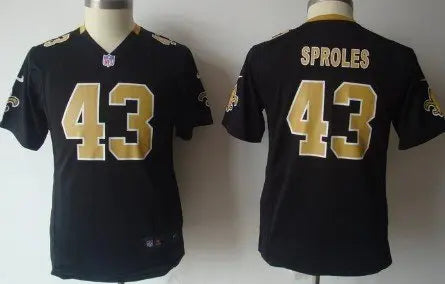 Nike New Orleans Saints #43 Darren Sproles Black Game Kids Jersey inbean