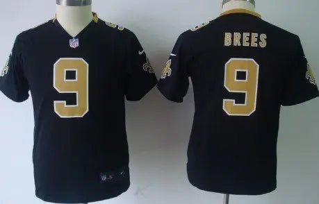 Nike New Orleans Saints #9 Drew Brees Black Game Kids Jersey inbean