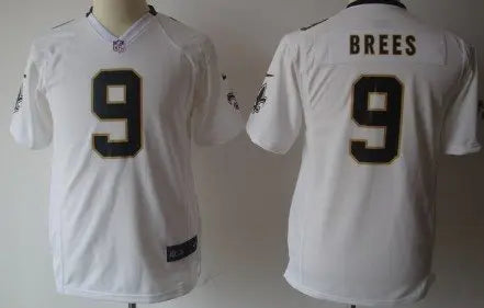 Nike New Orleans Saints #9 Drew Brees White Game Kids Jersey inbean