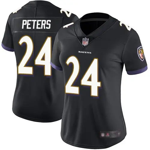 Ravens #24 Marcus Peters Black Alternate Women's Stitched Football Vapor Untouchable Limited Jersey inbean