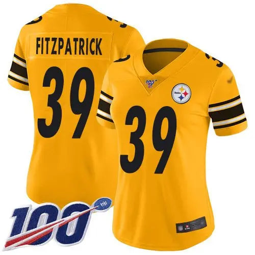 Steelers #39 Minkah Fitzpatrick Gold Women's Stitched Football Limited Inverted Legend 100th Season Jersey inbean