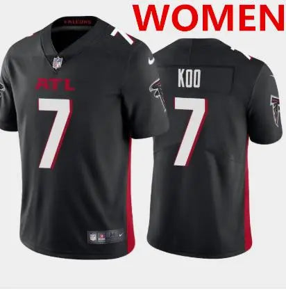 Women's Atlanta Falcons #7 Younghoe Koo New Black Vapor Untouchable Limited Stitched NFL Jersey inbean