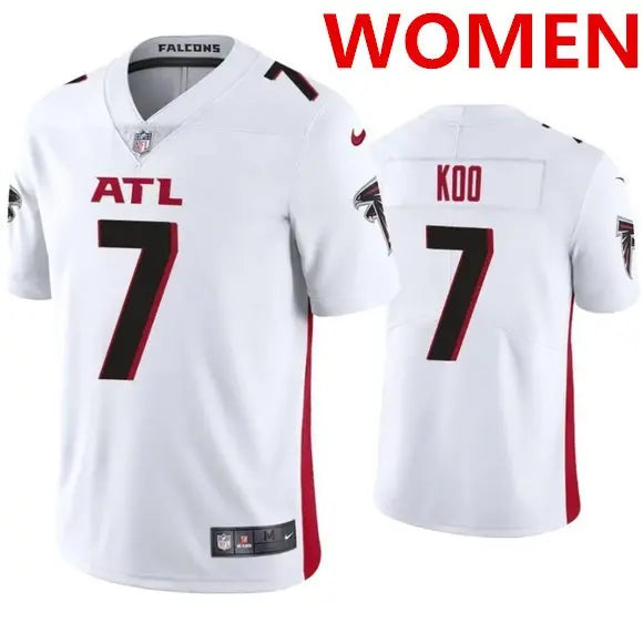 Women's Atlanta Falcons #7 Younghoe Koo New White Vapor Untouchable Limited Stitched NFL Jersey inbean