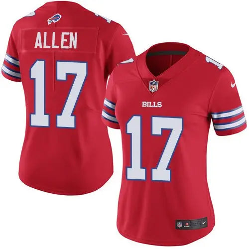 Women's Bills #17 Josh Allen Red Vapor Untouchable Limited Stitched NFL Jersey inbean