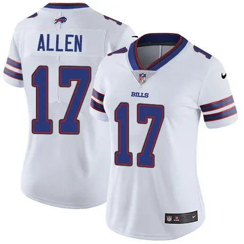 Women's Bills #17 Josh Allen White Vapor Untouchable Limited Stitched NFL Jersey inbean