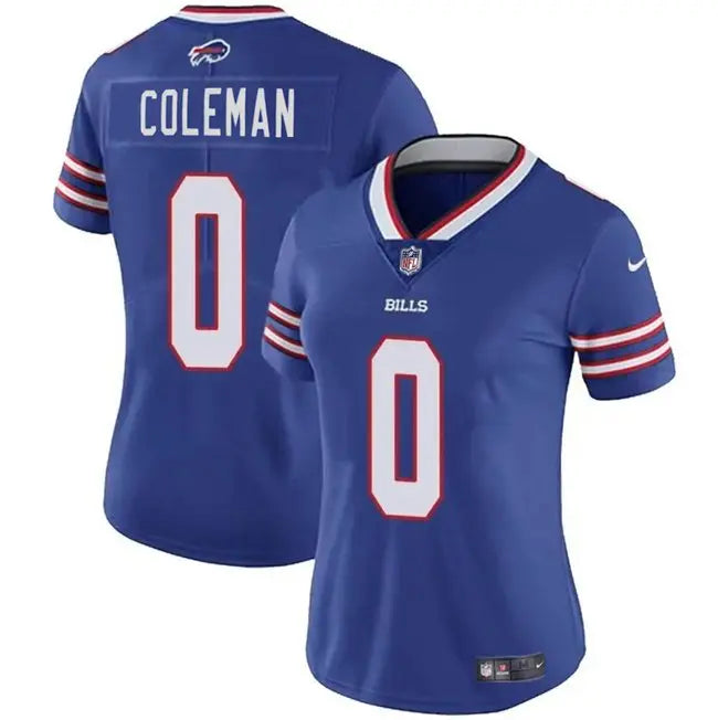 Women's Buffalo Bills #0 Keon Coleman Blue Vapor Football Stitched Jersey inbean