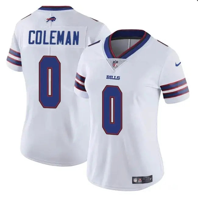 Women's Buffalo Bills #0 Keon Coleman White Vapor Football Stitched Jersey inbean