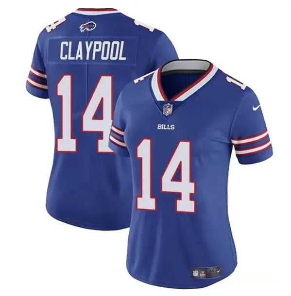 Women's Buffalo Bills #14 Chase Claypool Blue Vapor Football Stitched Jersey(Run Small) inbean