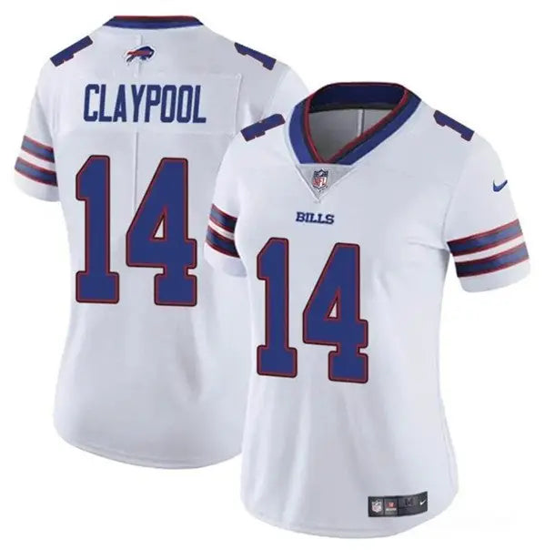 Women's Buffalo Bills #14 Chase Claypool White Vapor Football Stitched Jersey(Run Small) inbean