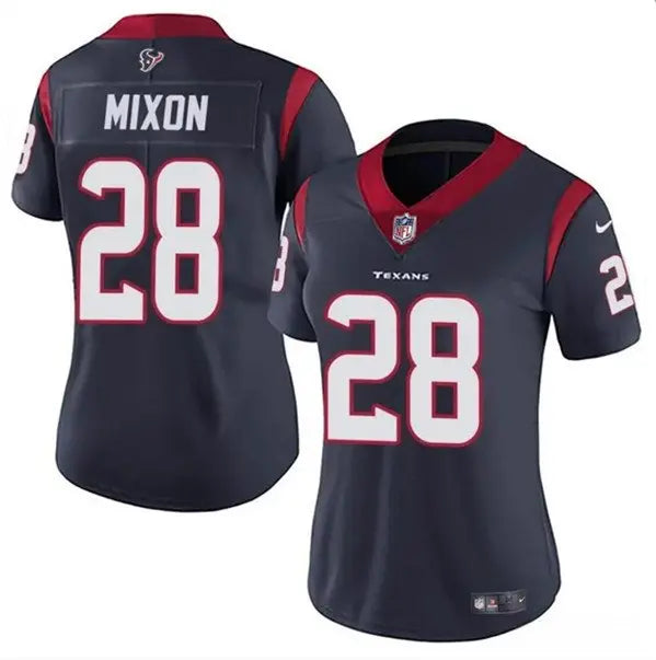 Women's Houston Texans #28 Joe Mixon Navy Vapor Untouchable Limited Stitched Jersey inbean