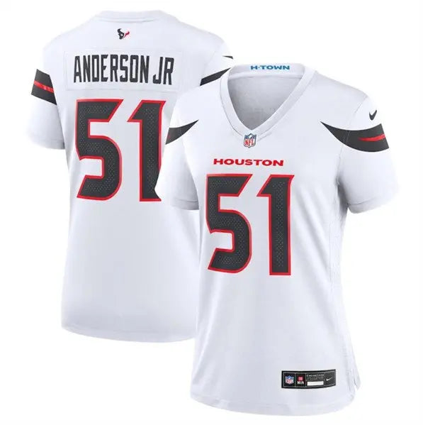 Women's Houston Texans #51 Will Anderson Jr. White 2024 Stitched Jersey inbean