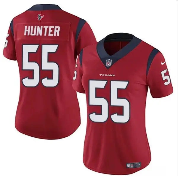 Women's Houston Texans #55 Danielle Hunter Red Vapor Untouchable Limited Stitched Jersey inbean