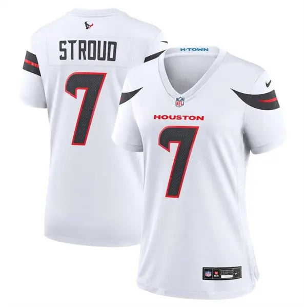 Women's Houston Texans #7 C.J. Stroud White 2024 Stitched Jersey inbean