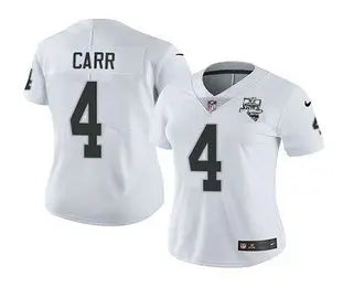 Women's Las Vegas Raiders White #4 Derek Carr 2020 Inaugural Season Vapor Untouchable Limited Stitched Jersey inbean