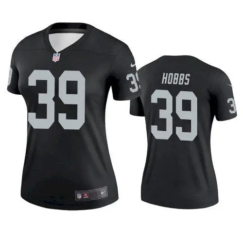 Women's Las Vegas Raiders #39 Nate Hobbs Black Legend Jersey inbean