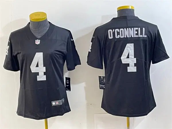 Women's Las Vegas Raiders #4 Aidan O'Connell Black Vapor Untouchable Limited Football Stitched Jersey(Run Small) inbean