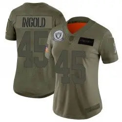 Women's Las Vegas Raiders #45 Alec Ingold Limited Camo 2019 Salute to Service Jersey inbean