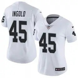 Women's Las Vegas Raiders #45 Alec Ingold Limited White Vapor Untouchable Jersey inbean