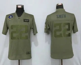 Women's Minnesota Vikings #22 Harrison Smith NEW Olive 2019 Salute To Service Stitched NFL Nike Limited Jersey inbean