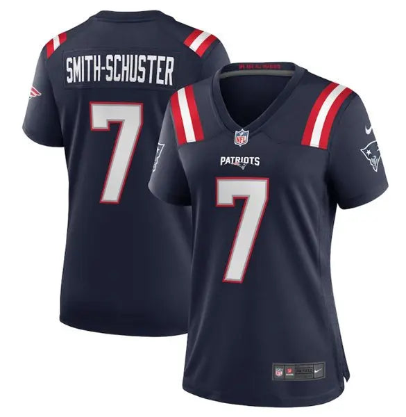 Women's New England Patriots #7 JuJu Smith-Schuster Navy Stitched Game Jersey(Run Small) inbean