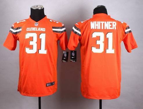 Youth Cleveland Browns #31 Donte Whitner 2015 Nike Orange Game Jersey inbean