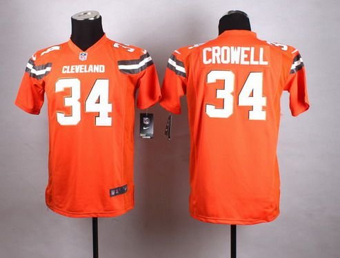 Youth Cleveland Browns #34 Isaiah Crowell 2015 Nike Orange Game Jersey inbean