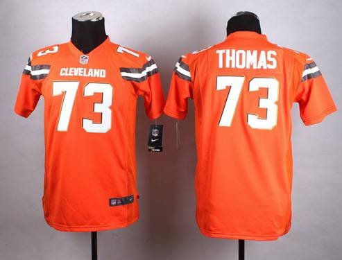 Youth Cleveland Browns #73 Joe Thomas 2015 Nike Orange Game Jersey inbean