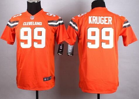 Youth Cleveland Browns #99 Paul Kruger 2015 Nike Orange Game Jersey inbean