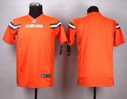 Youth Cleveland Browns Blank 2015 Nike Orange Game Jersey inbean