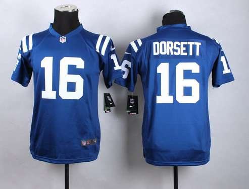 Youth Indianapolis Colts #16 Phillip Dorsett Nike Blue Game Jersey inbean