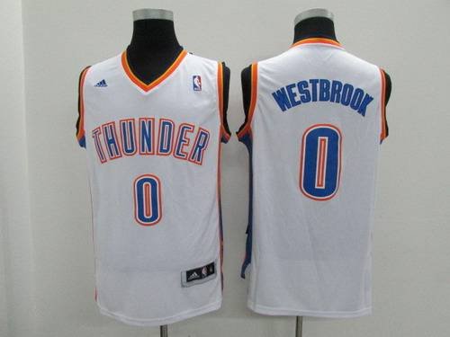 Youth Oklahoma City Thunder #0 Russell Westbrook White Jersey inbean