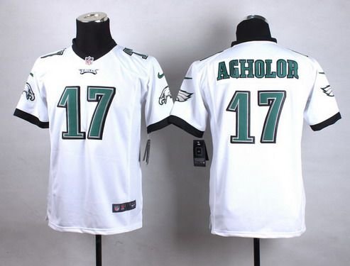 Youth Philadelphia Eagles #17 Nelson Agholor 2014 Nike White Game Jersey inbean