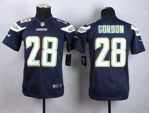 Youth San Diego Chargers #28 Melvin Gordon 2013 Navy Blue Game Jersey inbean