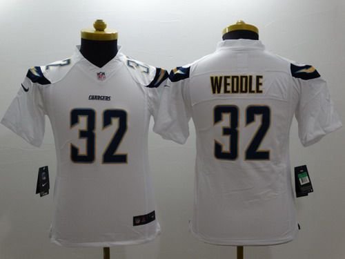 Youth San Diego Chargers #32 Eric Weddle 2013 Nike White Limited Jersey inbean